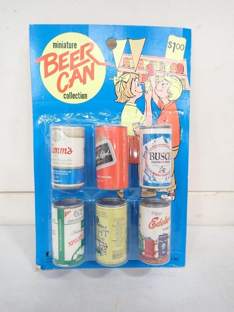 Miniature Beer Can Collection Toy NOS New Old Stock (1 of 5)