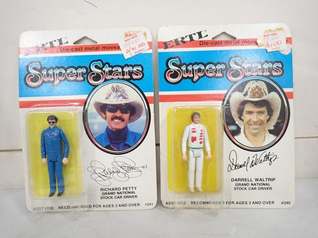 2 Vintage Ertl Super Stars Nascar Figures NOS New Old Stock incl Darrell Waltrip and Richard Petty (1 of 5)