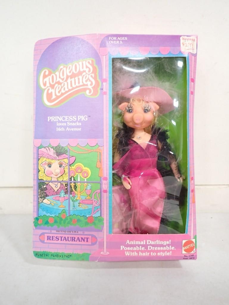 Vtg 1979 Gorgeous Creatures Princess Pig Doll by Mattel NOS New Old Stock (1 of 5)