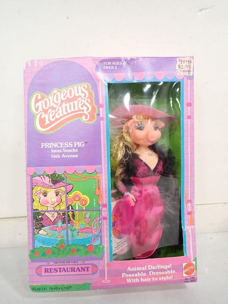 Vtg 1979 Gorgeous Creatures Princess Pig Doll by Mattel NOS New Old Stock (1 of 5)