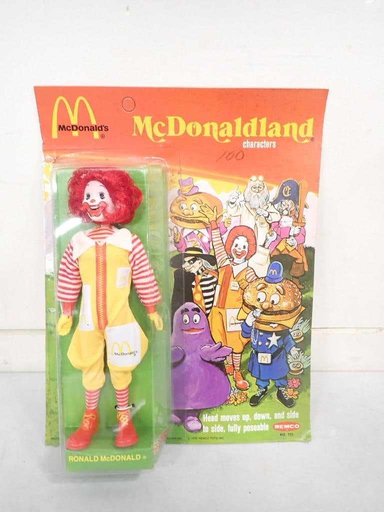 Vtg 1976 McDonald's Ronald McDonald McDonaldland Action Figure NOS Remco New Old Stock: Vintage 1976 McDonald's Ronald McDonald McDonaldland Action Figure Remco NOS New Old Stock . Package has some bending