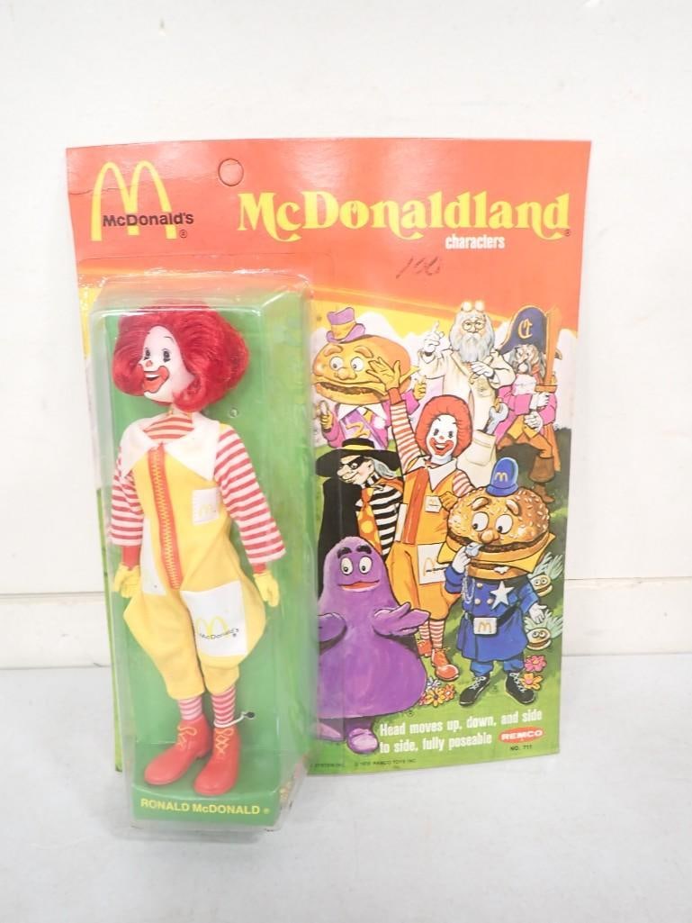 Vtg 1976 McDonald's Ronald McDonald McDonaldland Action Figure NOS Remco New Old Stock: Vintage 1976 McDonald's Ronald McDonald McDonaldland Action Figure Remco NOS New Old Stock . Package has writing on the front