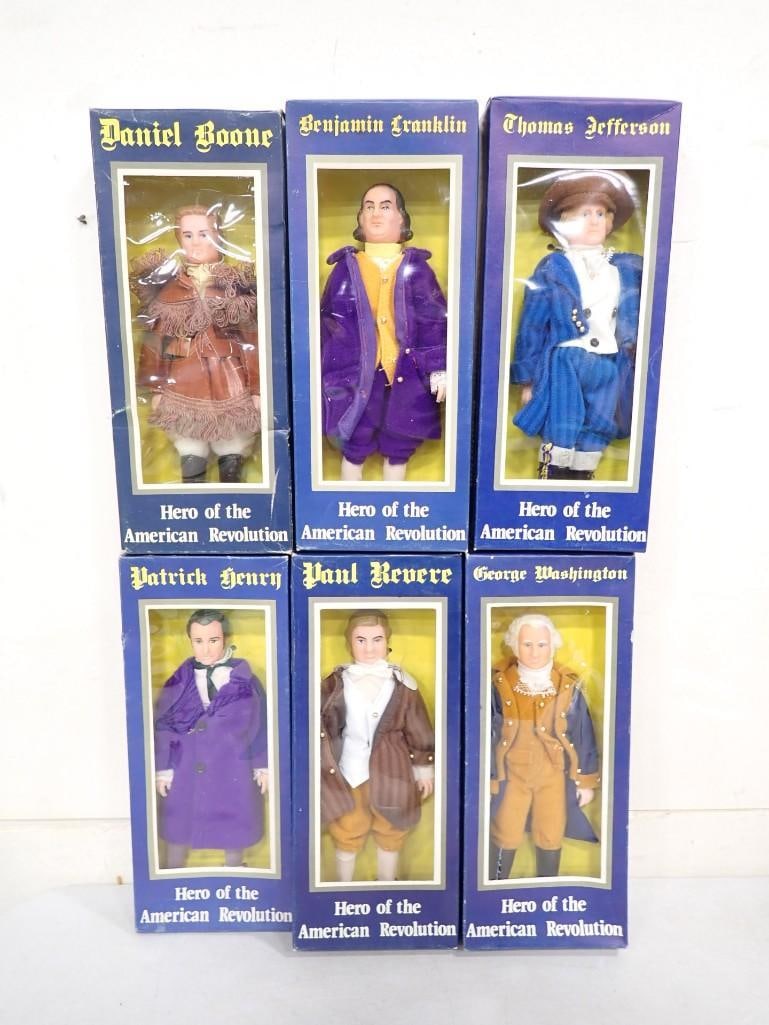 6 Hero of the American Revolution Figures incl Thomas Jefferson, Benjamin Franklin, Daniel Boone, Pa (1 of 8)