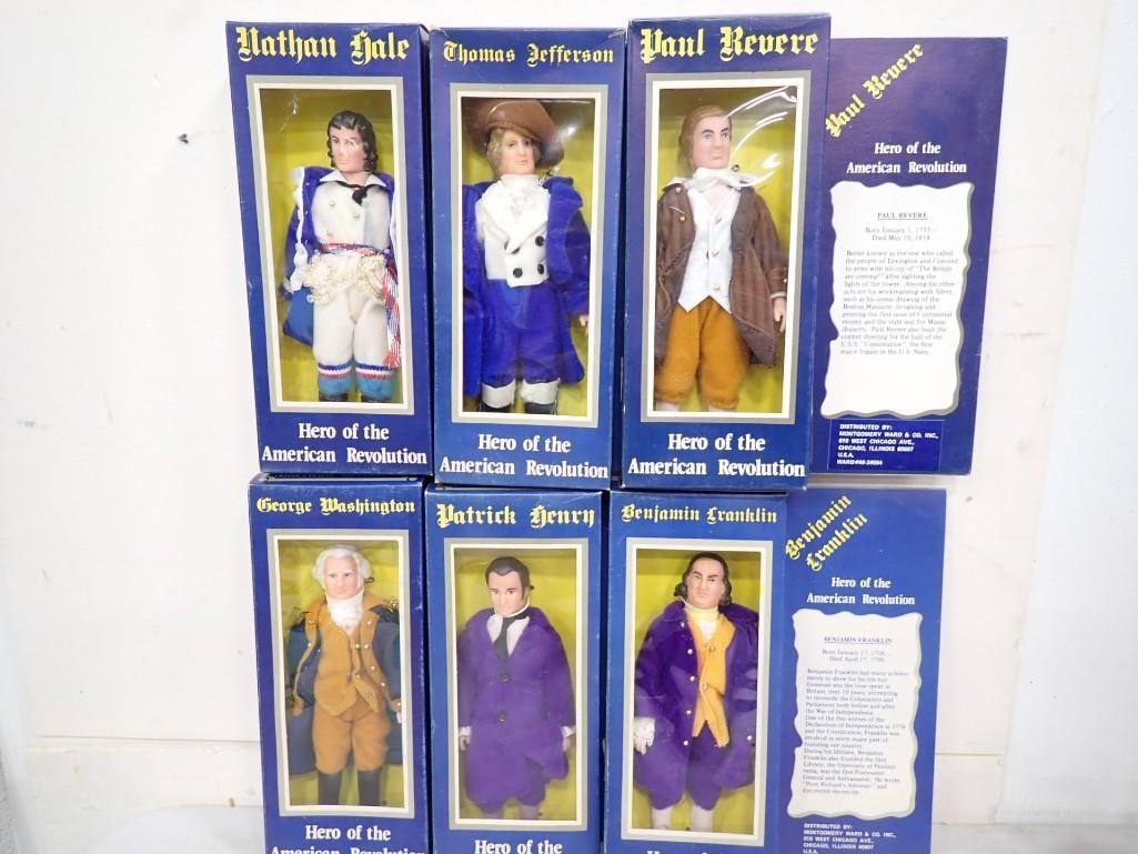 6 Hero of the American Revolution Figures incl Thomas Jefferson, Benjamin Franklin, Nathan Hale (1 of 9)