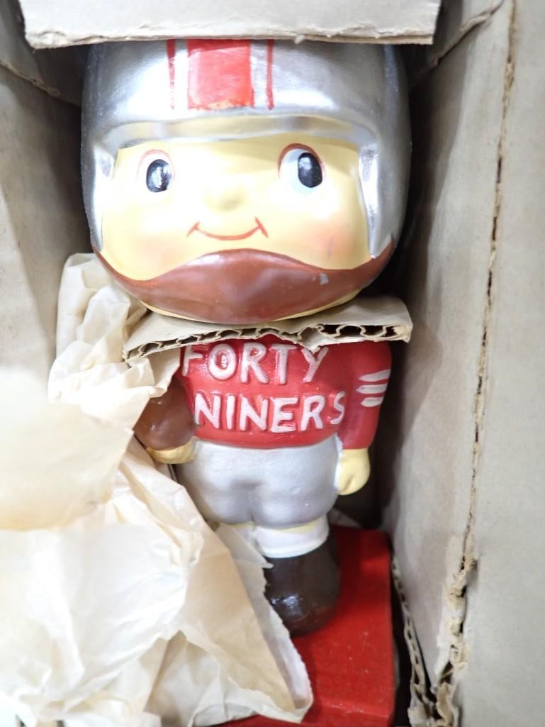 Vtg 1960s Forty Niners Bobblehead San Francisco 49ers with Square Base (1 of 8)