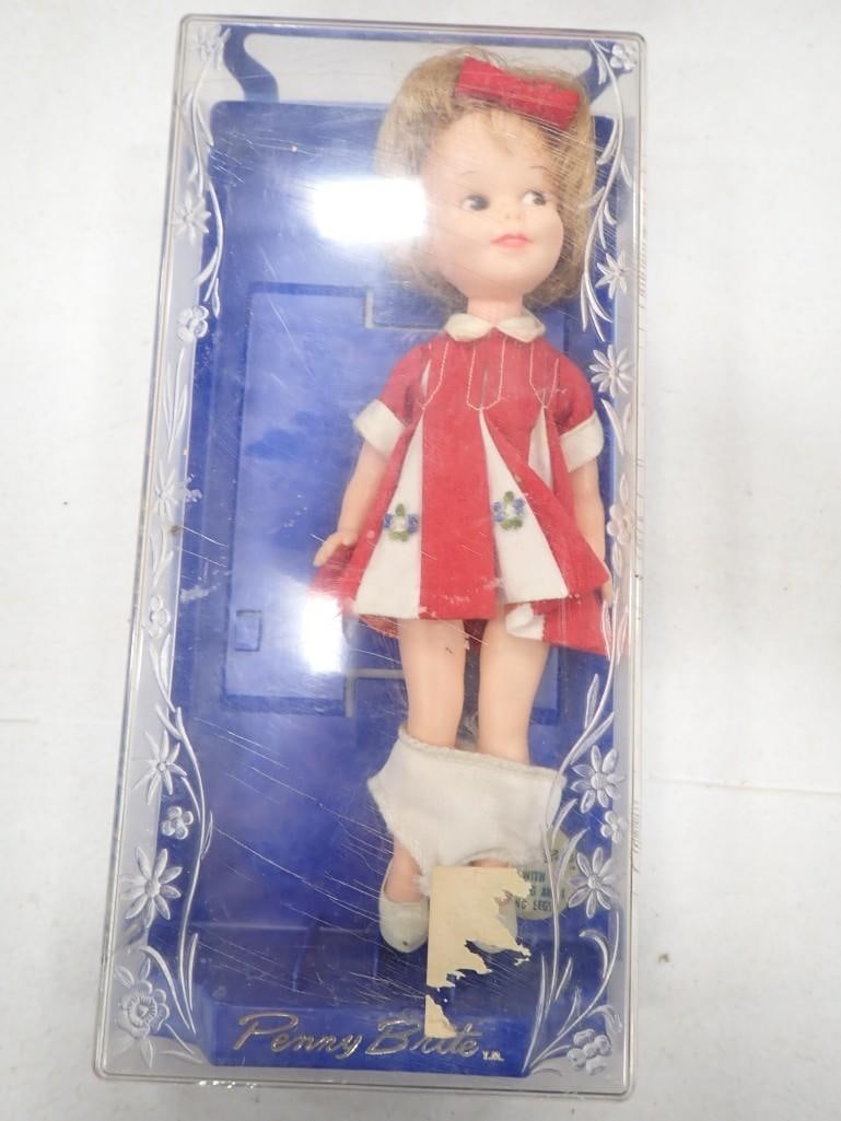 Vtg 1963 Penny Brite Doll 8" Tall Reading Corp (1 of 7)