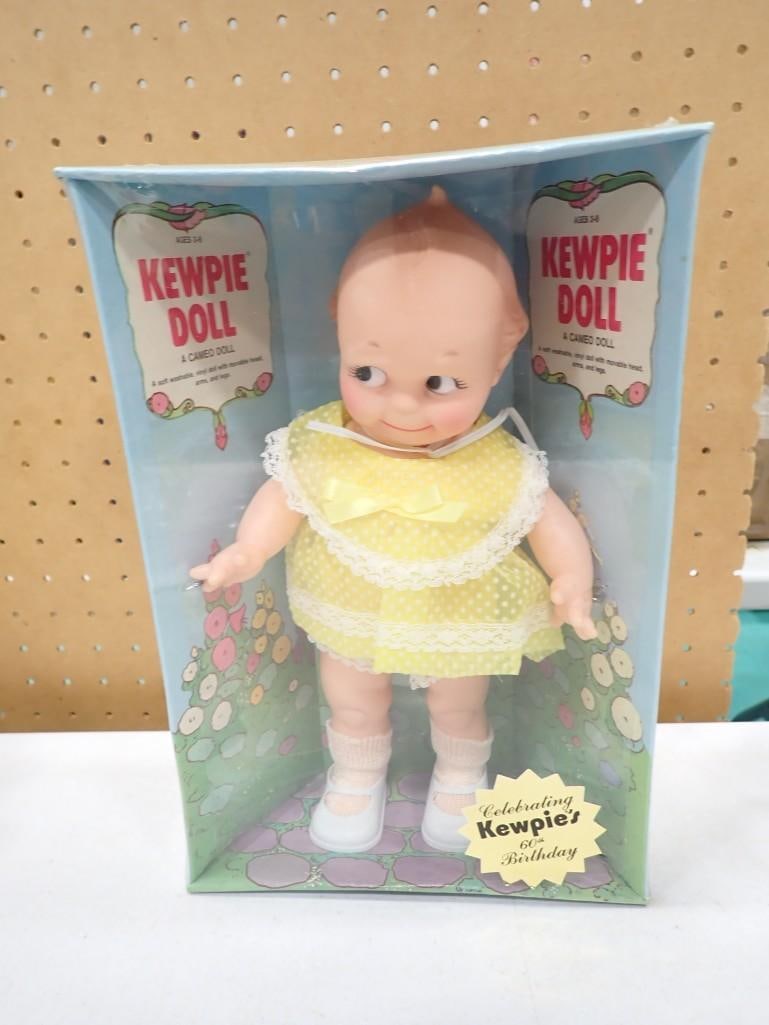 Vtg 1974 Kewpie Doll Celebrating Kewpie's 60th Birthday A Cameo Doll NOS New Old Stock: Vintage 1974 Kewpie Doll Celebrating Kewpie's 60th Birthday A Cameo Doll with yellow dress NOS New Old Stock