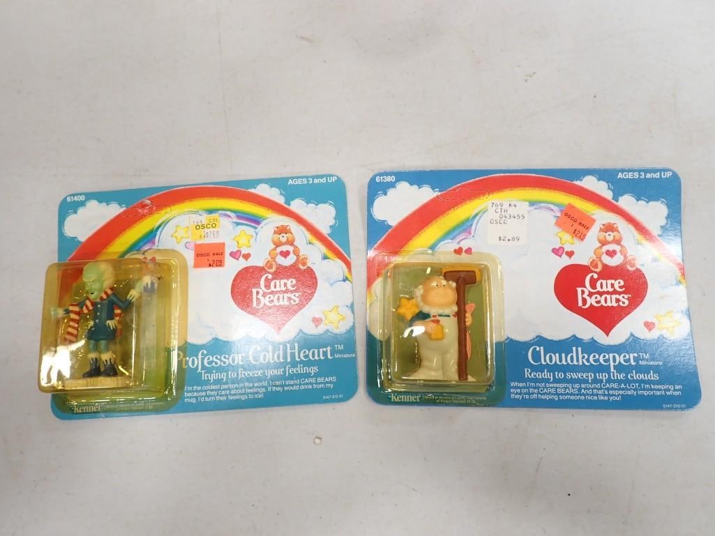2 Vintage Care Bears Figures incl Professor Cold Heart and Cloudkeeper Both NOS New Old Stock (1 of 7)