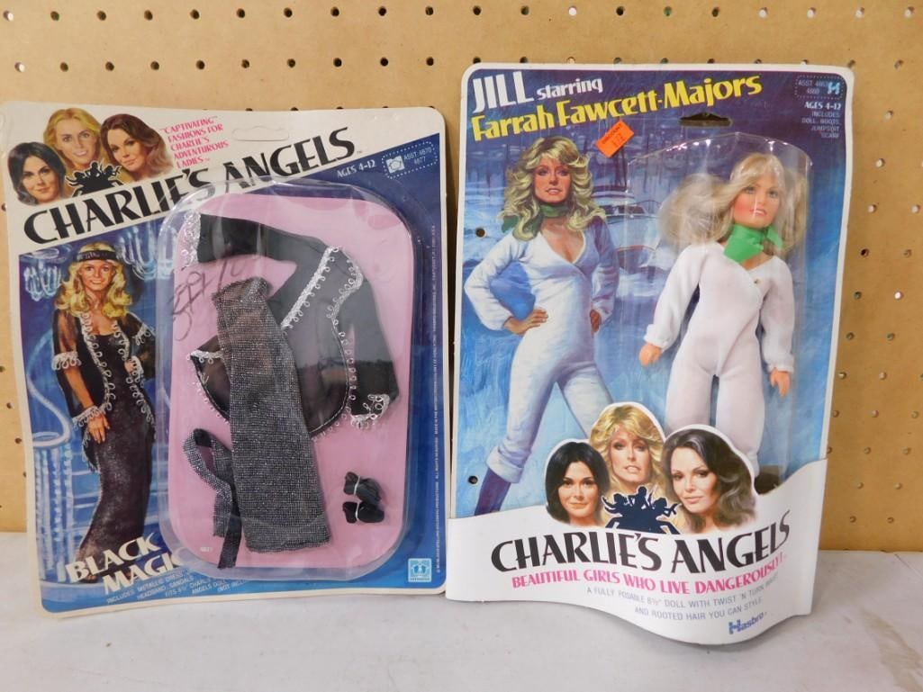 Vtg 1972 Charlies Angels Farrah Fawcett Majors Jill Doll and Black Magic Fashion Outfit NOS New Old (1 of 8)