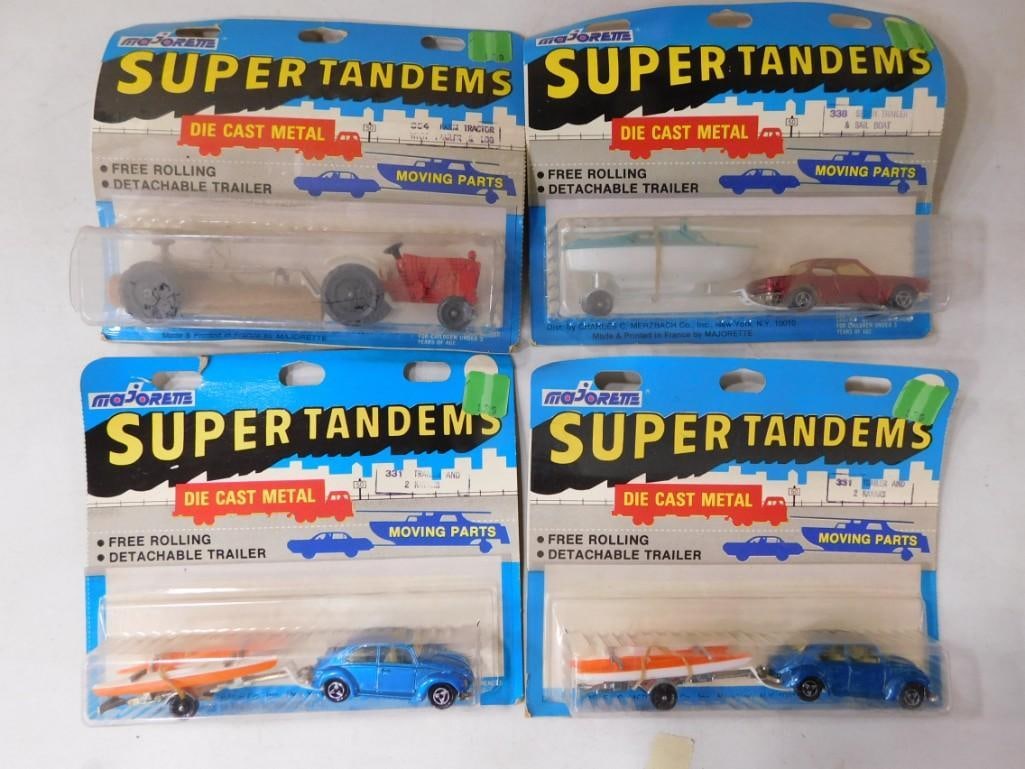 4 Vtg Majorette Super Tandems Die Cast Cars and Vehicles NOS New Old Stock (1 of 4)