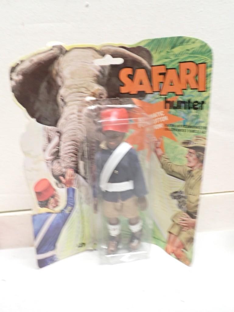 Safari Hunter Action Figure with Automatic Push Button Action - Black Americana  - New Old Stock (1 of 5)