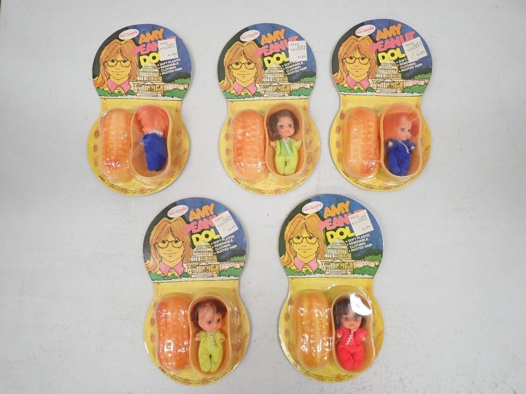 5 Vintage 1970s Amy Carter Peanut Dolls NOS New Old Stock: Lot of 5 Vintage 1970s Amy Carter Peanut Dolls NOS New Old Stock