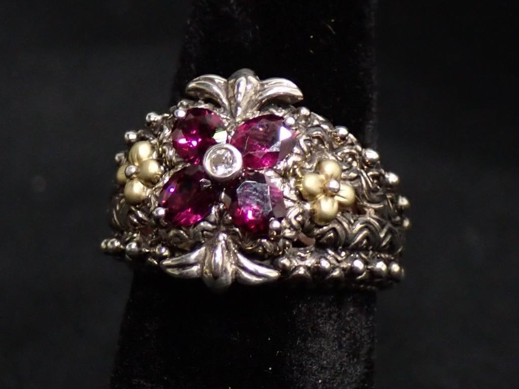 Barbara Bixby Sterling Silver and 18K Gold Ring (1 of 9)