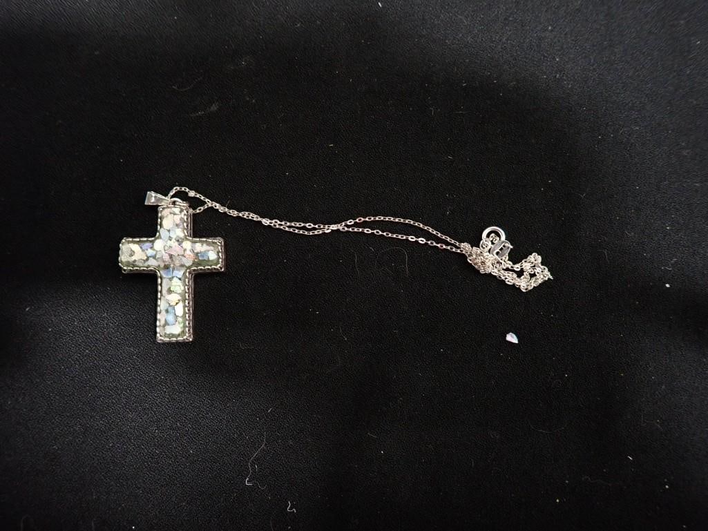 Noa Zuman Sterling Silver and Roman Glass Necklace (1 of 9)