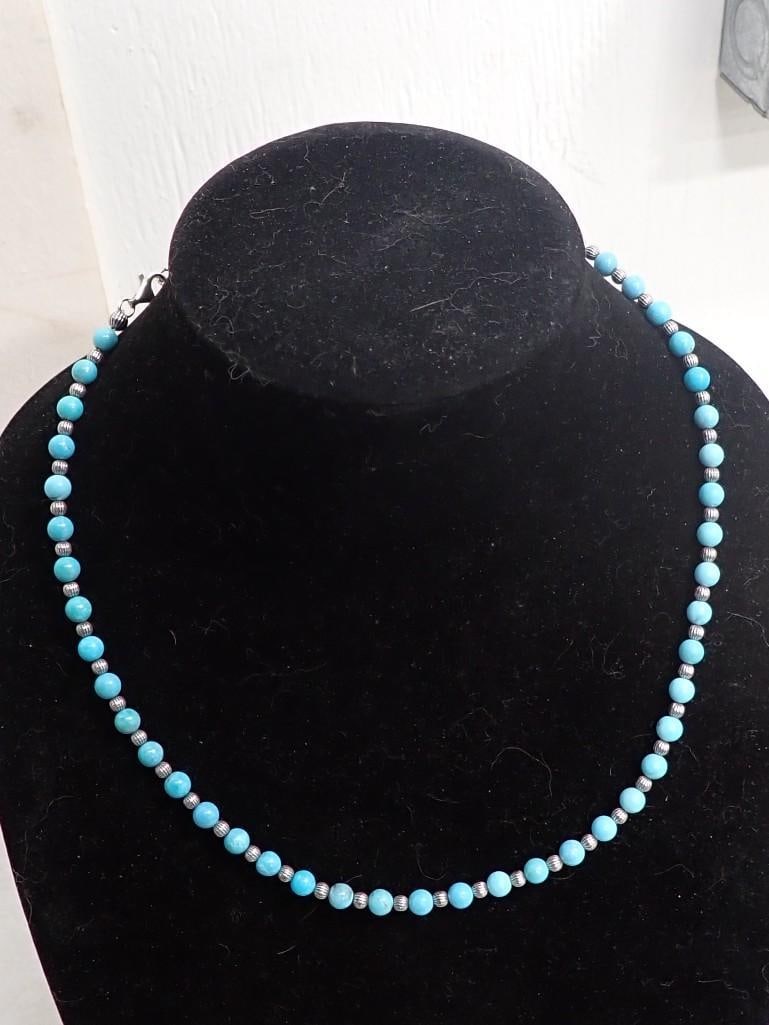 Carolyn Pollack and Roderick Tenorio Sterling Silver Necklace with Semi Precious Stones: Carolyn Pollack and Roderick Tenorio Sterling Silver Necklace with Semi Precious Stones