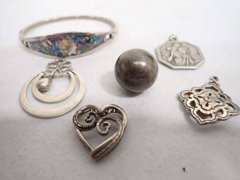 Bracelet and Pendants incl Some Sterling Silver: Bracelet and Pendants incl Some Sterling Silver