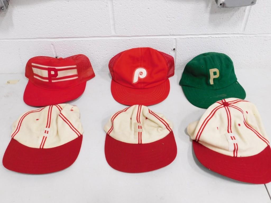 6 Vintage Felt Baseball Hats (1 of 14)
