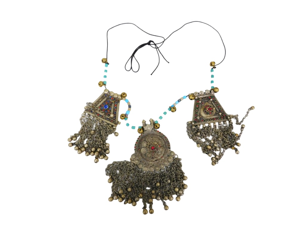 Vintage Afghan Gypsy Bell Necklace: Vintage Afghan Gypsy Bell Necklace