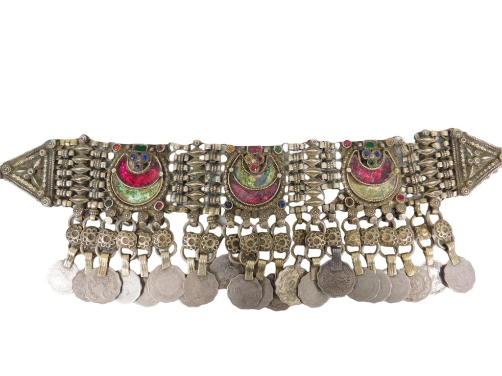 Kuchi Choker Necklace Tribal Gypsy Pakistan Coin (1 of 7)