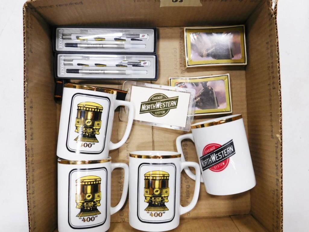 Chicago Northwestern Railroad Mugs, Cards, etc (1 of 8)