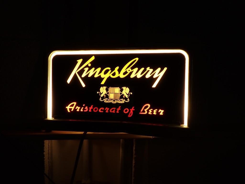 Vintage Kinsbury Beer Counter Top Lighted Sign Works (1 of 9)