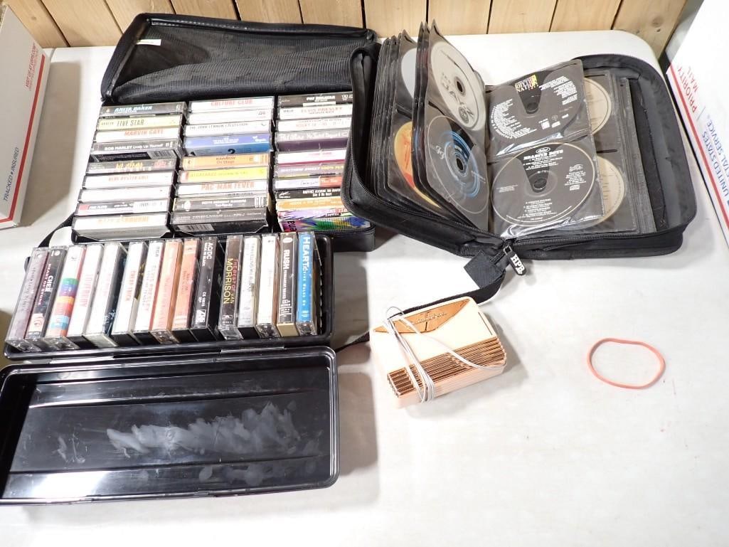 Lot of 40+ Cassettes & 70+ CD's, 1989 Miss Piggy Cassette Case, Portable Cassette Player (1 of 13)