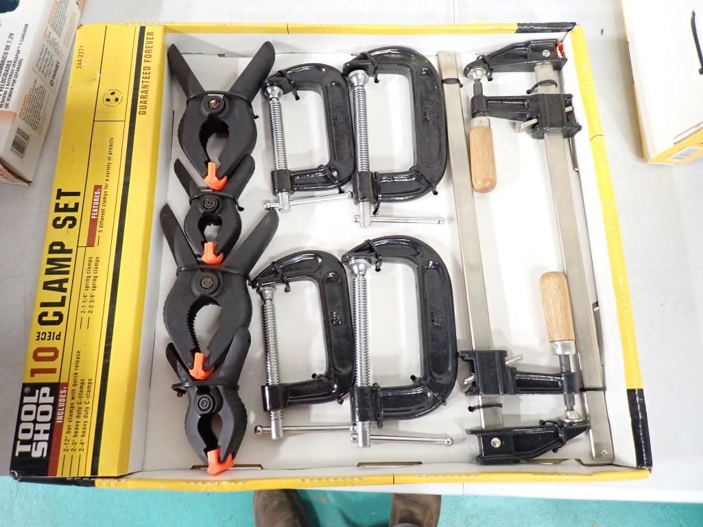 NIB Tool Shop Clamp Kit 10 pc New in Box (1 of 7)