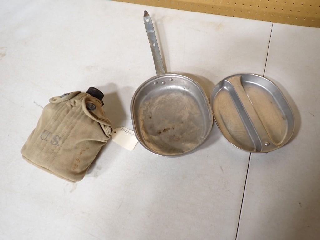 US WWII Canteen & Mess Kit Cooking Pan (1 of 8)