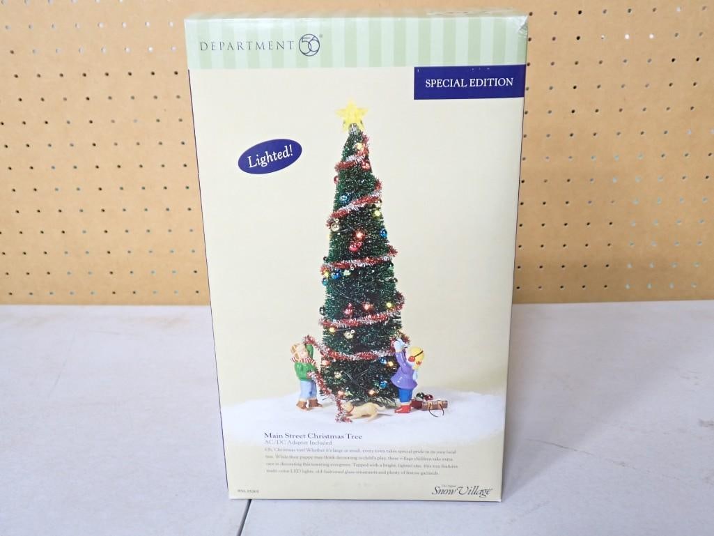 Dept 56 Main Street Christmas Tree The Original Snow Village with Box: Department 56 Main Street Christmas Tree The Original Snow Village with Box