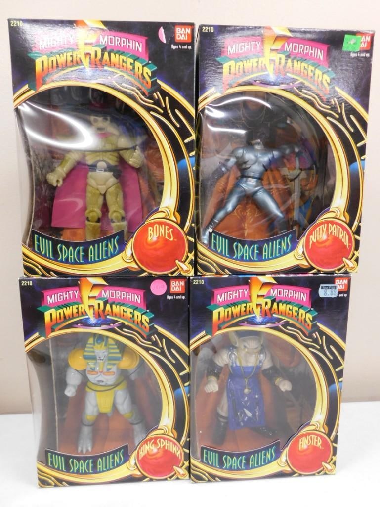 4 Vintage Bandai Mighty Morphin Power Rangers Evil Space Aliens 2210 - New Old Stock 1993 (1 of 6)