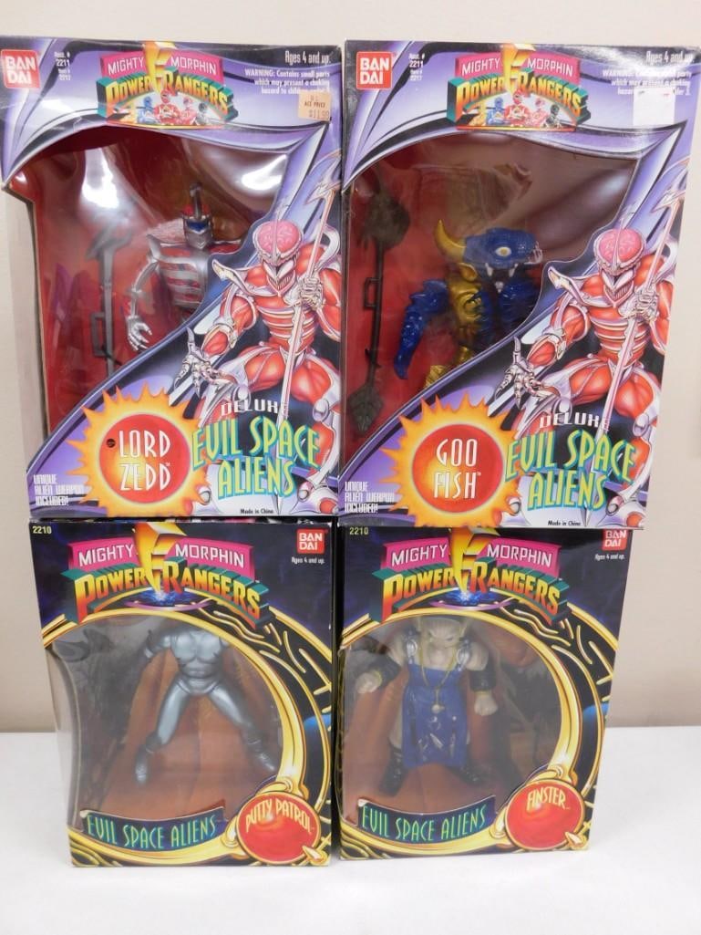 4 Vintage Bandai Mighty Morphin Power Rangers Evil Space Aliens 2210/2211 - New Old Stock 1993/1994 (1 of 7)