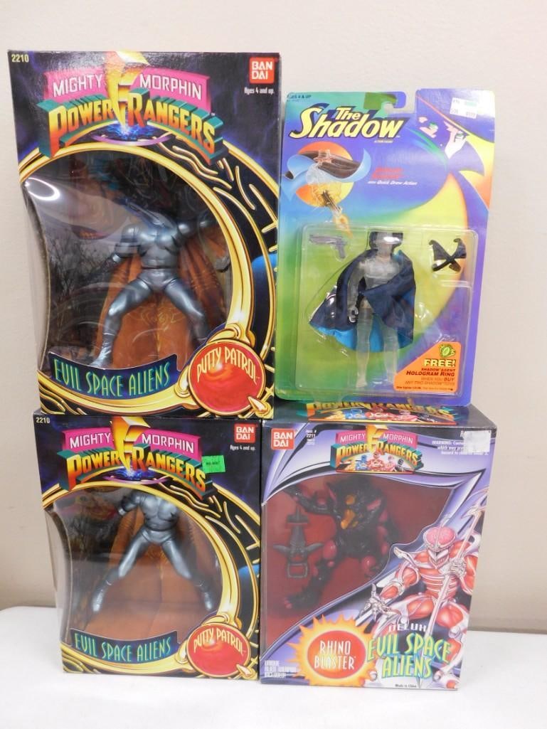 3 Vintage Bandai Mighty Morphin Power Rangers Evil Space Aliens 2210/2211 and The Shadow NOS (1 of 8)