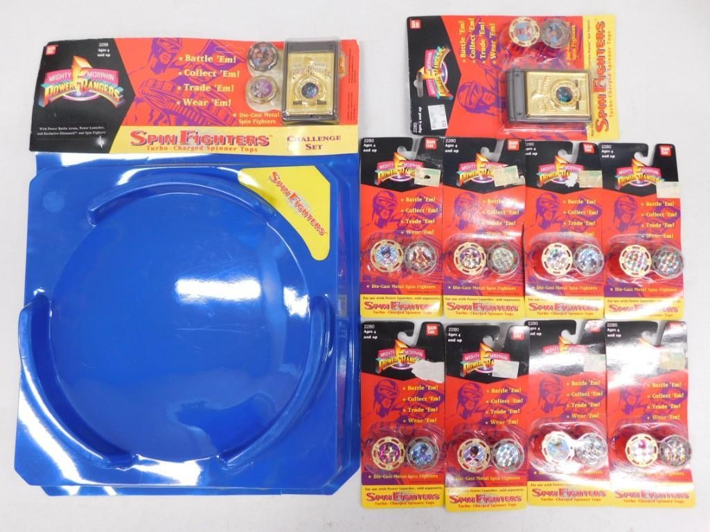 Vintage Bandai Mighty Morphin Power Rangers Spin Fighters Challenge Set and Spin Fighters NOS (1 of 8)