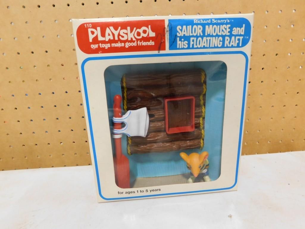 Vintage Playskool Sailor Mouse and his Floating Raft Toy NOS New Old Stock (1 of 9)