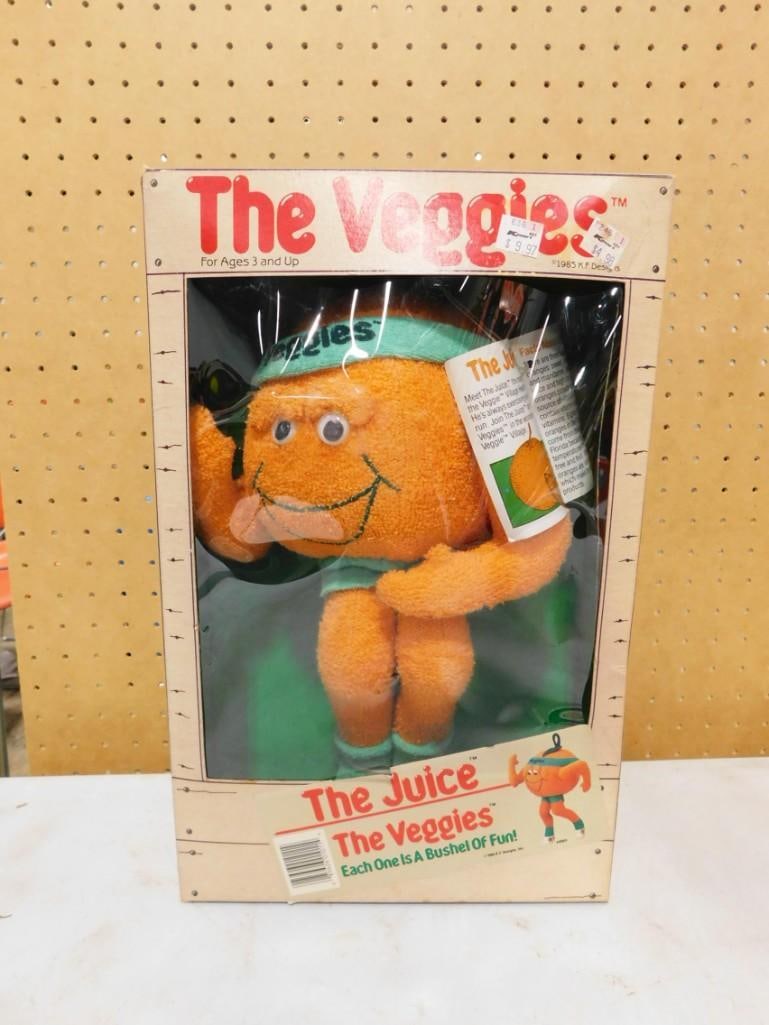 Vtg 1980s The Veggies The Juice Plush Orange NOS New Old Stock: Vintage 1980s The Veggies The Juice Plush Orange NOS New Old Stock