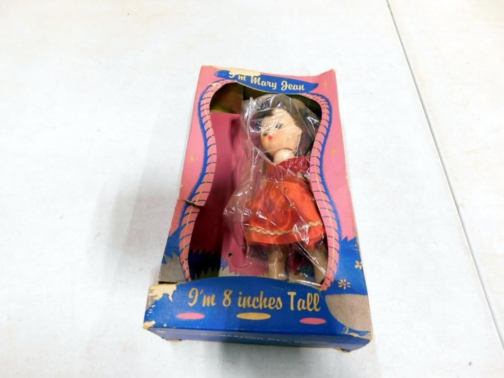 Vintage Mary Jean 8" Tall Doll Midwestern MFG Co. with original box: Vintage Mary Jean 8" Tall Doll Midwestern MFG Co. with original box