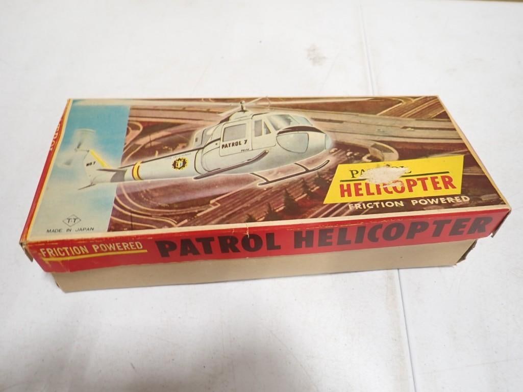 Vintage Friction Powered Tin Toy Patrol Helicopter Made in Japan (1 of 8)