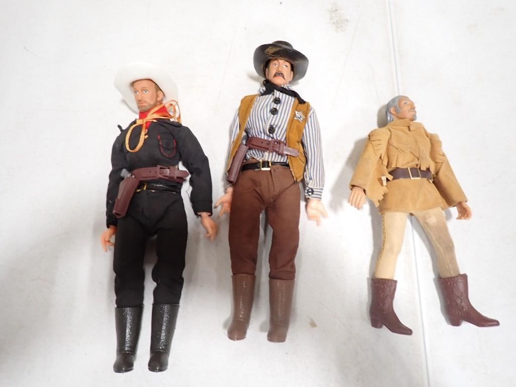 3 Vintage Plastic Cowboy Action Figures (1 of 7)
