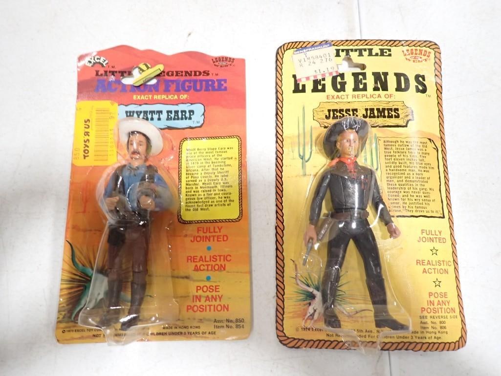 Vintage Legends of the West Little Legends Jesse James and Wyatt Earp Action Figures NOS New: Vintage Legends of the West Little Legends Jesse James and Wyatt Earp Action Figures NOS New Old Stock