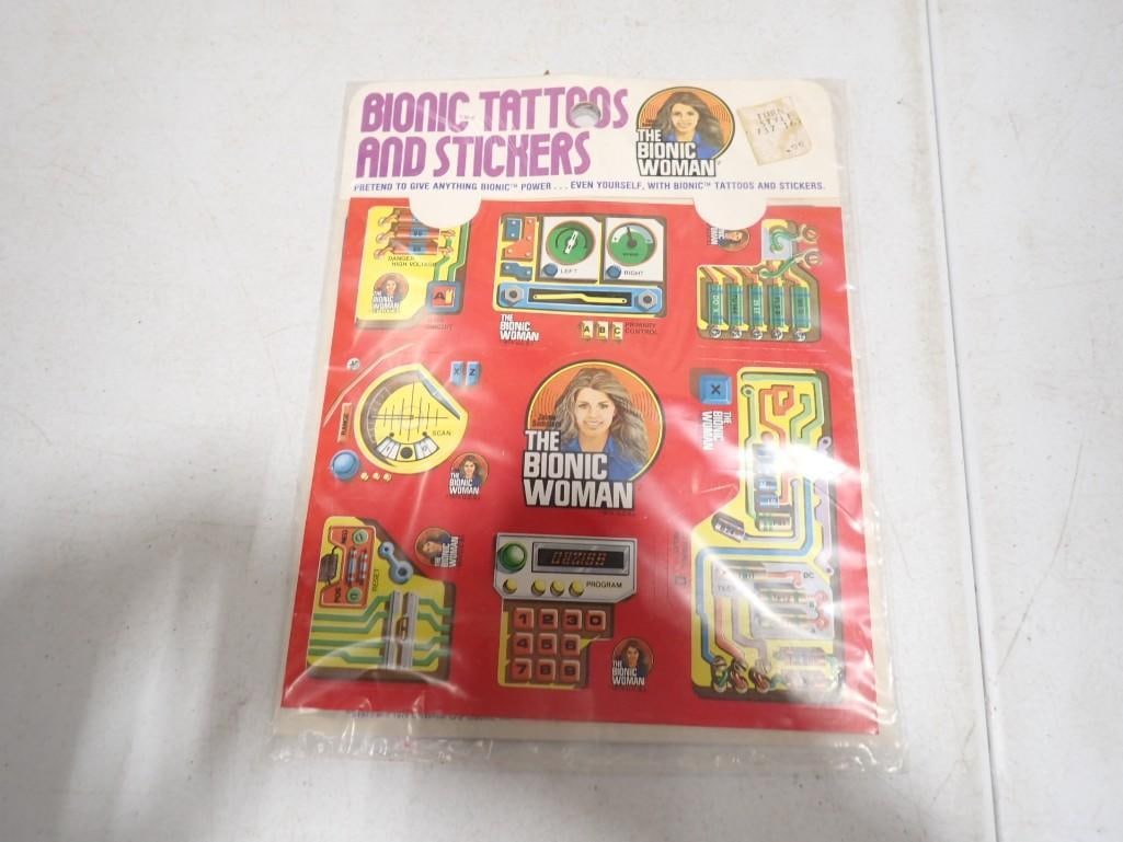 Vtg 1976 The Bionic Woman Bionic Tattoos and Stickers NOS New Old Stock (1 of 5)