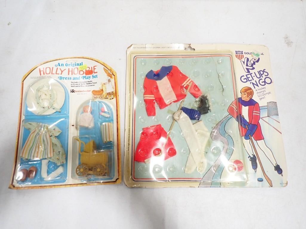 Vtg 1975 Ken Get-Ups 'N Go Olympic Hockey Doll Clothing by Mattel and Holly Hobbie Playset (1 of 5)