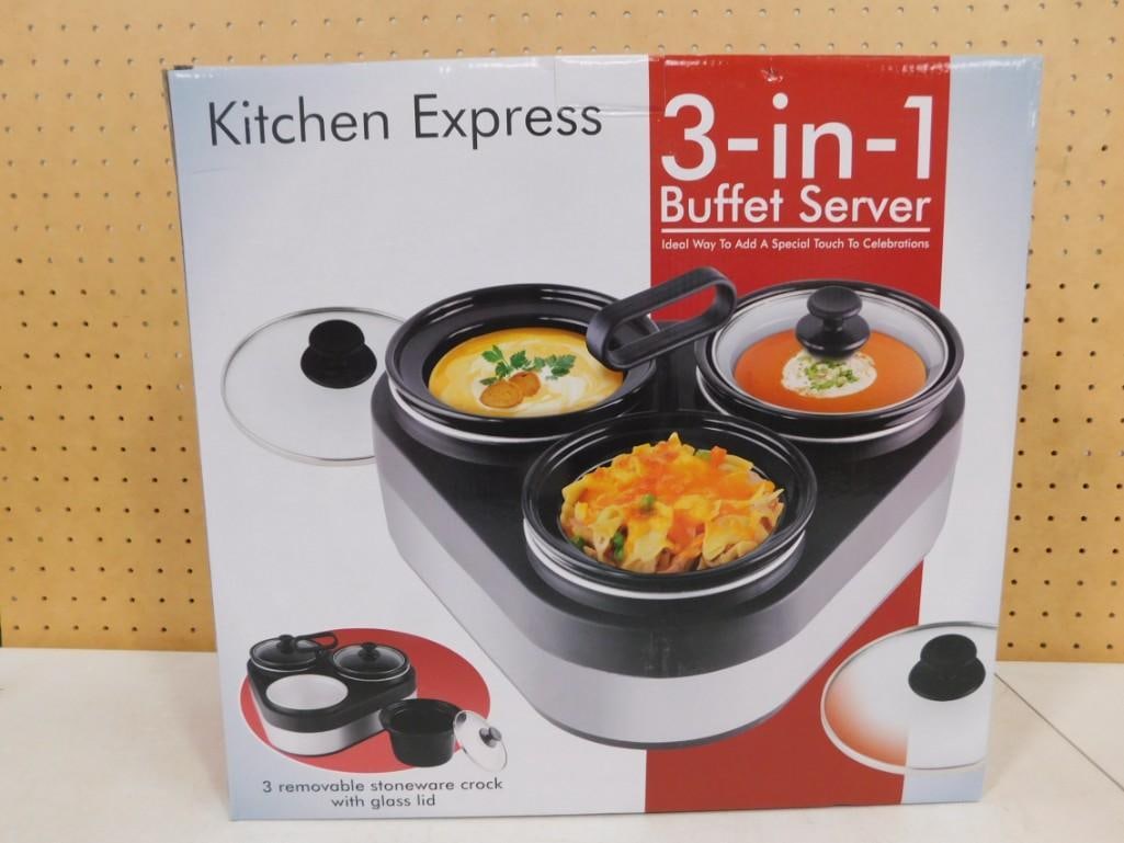 Kitchen Express 3 in 1 Buffet Server New in Box (1 of 7)