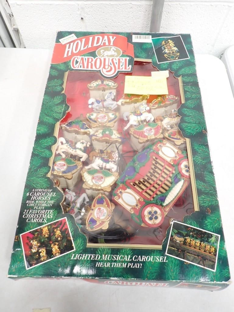 Mr Christmas Holiday Lighted Musical Carousel Works Vintage 1992 (1 of 4)