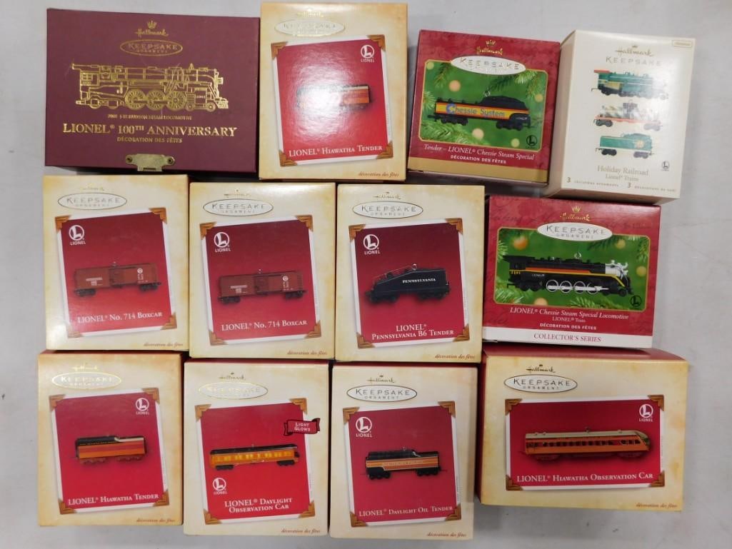 12 Lionel Train Hallmark Keepsake Christmas Ornaments incl Lionel 100th Anniversary Hudson Steam Loc (1 of 4)