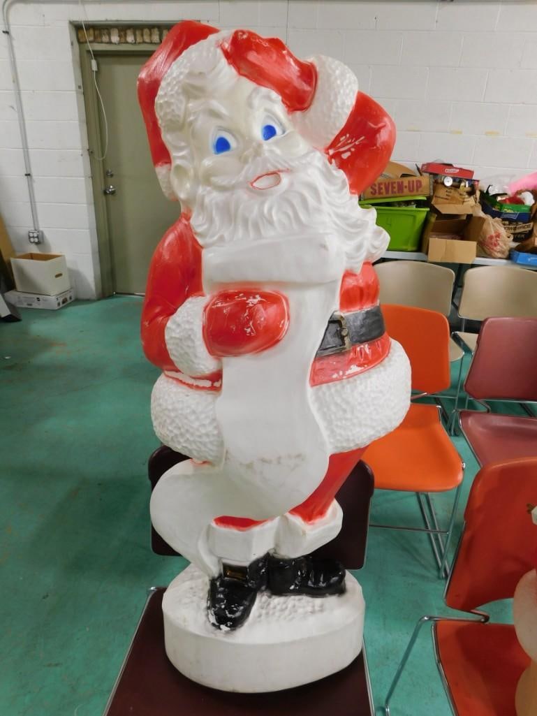 Vintage Blow Mold Santa Approx 43" Tall (1 of 11)