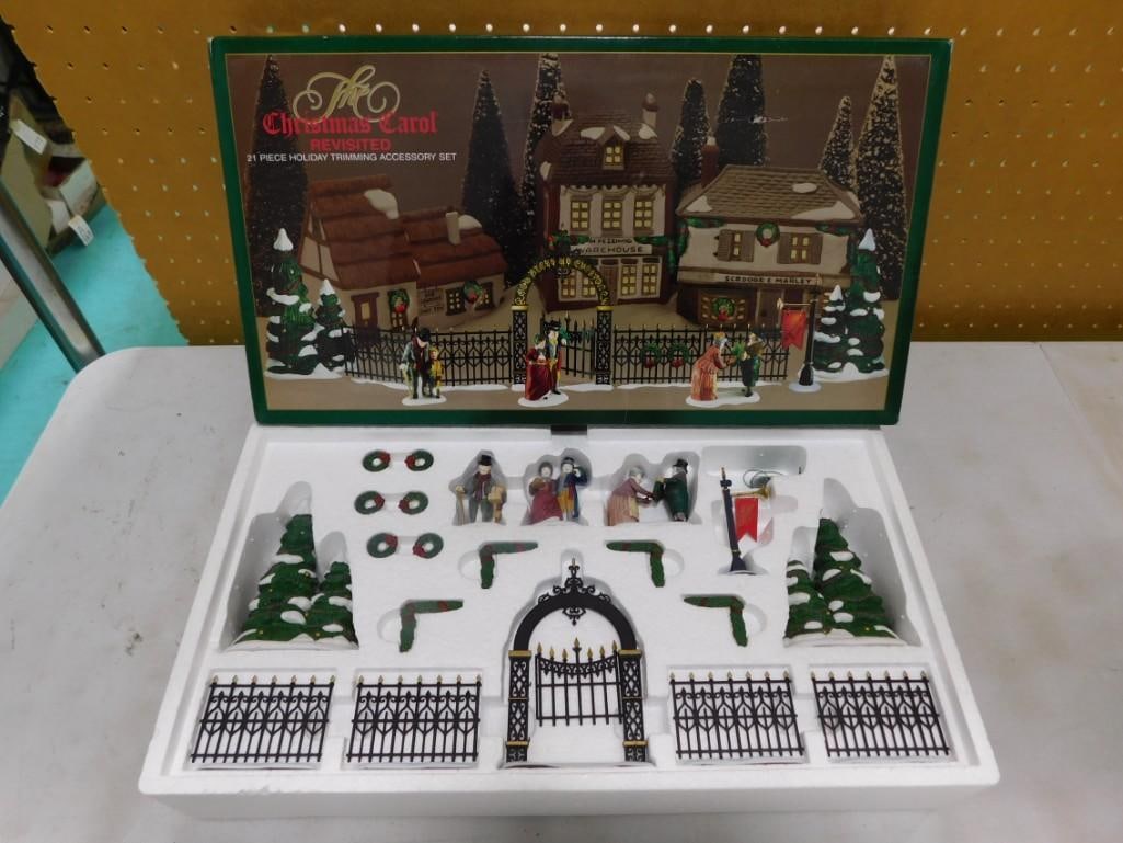 Dept 56 The Christmas Carol Revisited 21 Piece Holiday Trimming Accessory Set Christmas Village Acce (1 of 6)