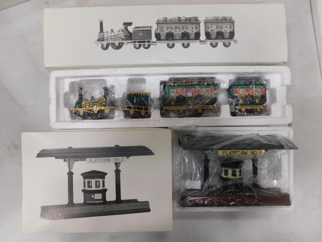 Dept 56 Victoria Station Train Platform and The Flying Scot Train Heritage Village Collection (1 of 6)