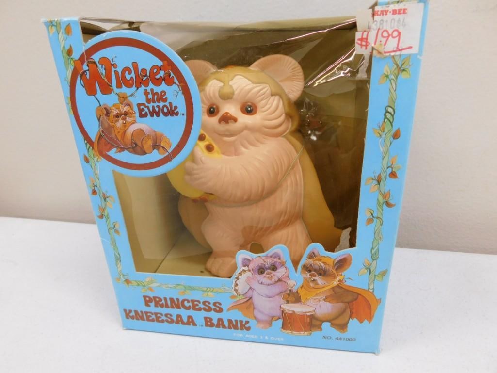 Vtg 1983 Star Wars Wicket the Ewok Bank NOS New Old Stock Lucas Film Ltd Adam Joseph Industries (1 of 5)