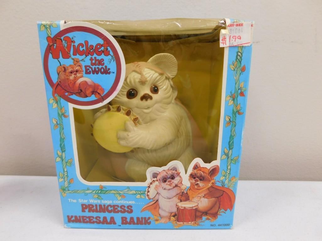 Vtg 1983 Star Wars Wicket the Ewok Bank NOS New Old Stock Lucas Film Ltd Adam Joseph Industries (1 of 5)