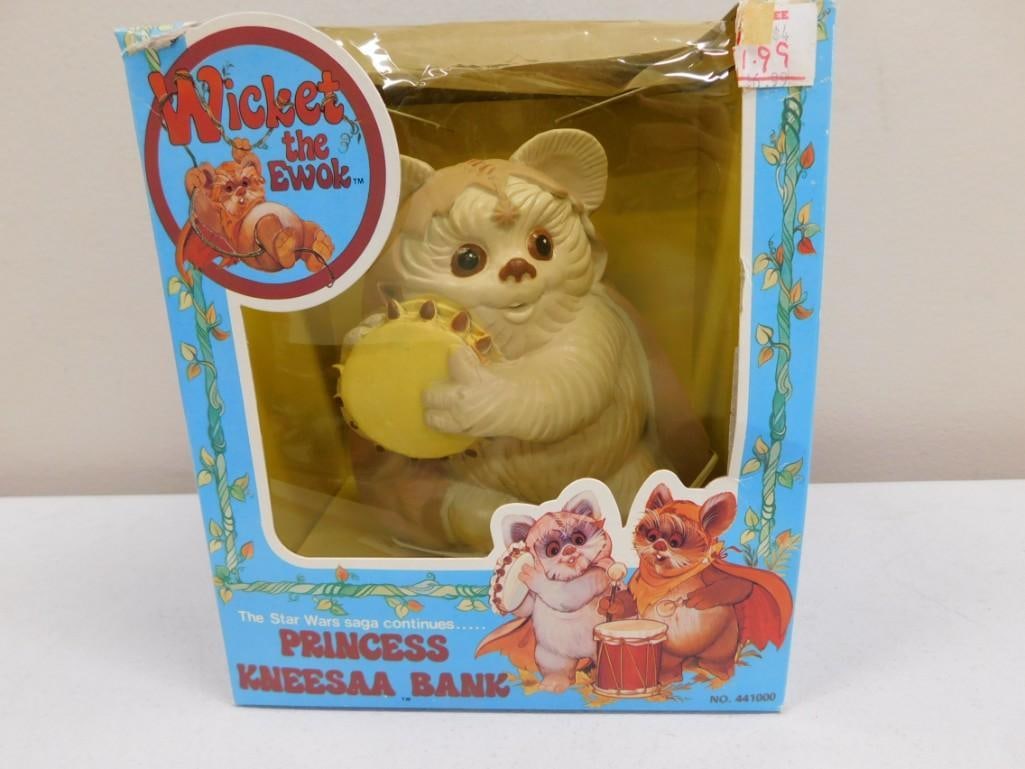 Vtg 1983 Star Wars Wicket the Ewok Bank NOS New Old Stock Lucas Film Ltd Adam Joseph Industries (1 of 5)